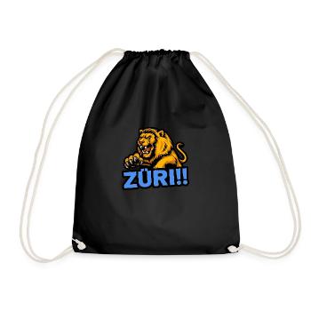 Zürich Löwe - Turnbeutel - Schwarz - Vorne