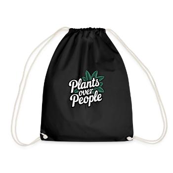 Les plantes plutôt que les gens - Sac de sport léger - noir - Devant