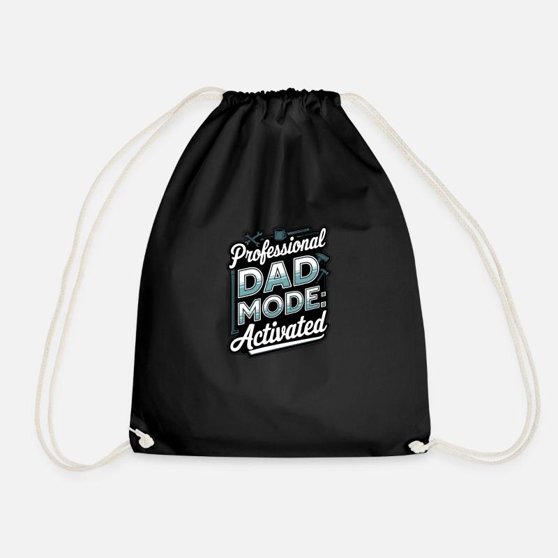 Professional Dad Mode: Activated - Drawstring Bag - black