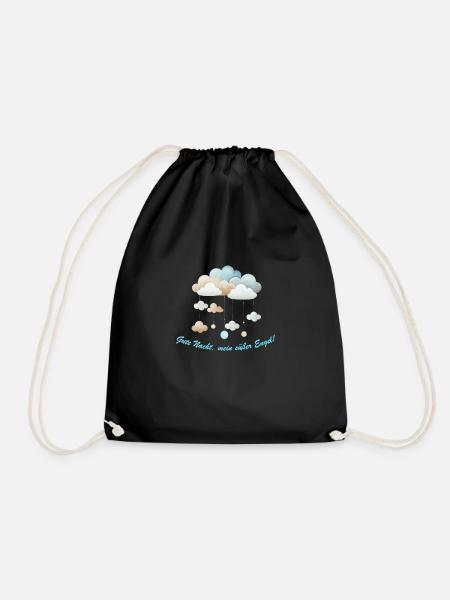 Herzige Wolkenträume für Babys - Drawstring Bag - black