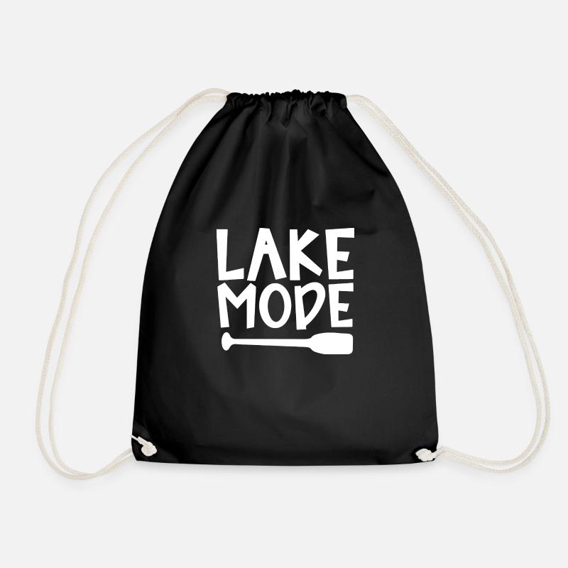 Lake Mode Abenteuer Paddel Enthusiast Design - Turnbeutel - Schwarz