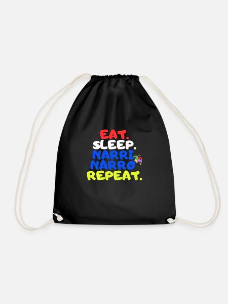 Eat Sleep Narri Narro Repeat - Turnbeutel - Schwarz