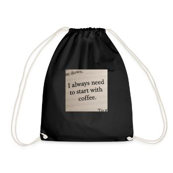 Page du livre - Je commence toujours par le café - Sac de sport léger - noir - Devant