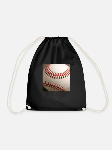 Baseball - Drawstring Bag - black