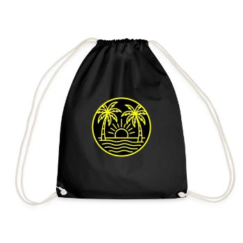 Island Palm Tree Holidays - Drawstring Bag - black - Front