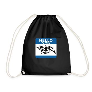 Trier Germany Graffiti - Drawstring Bag - black - Front