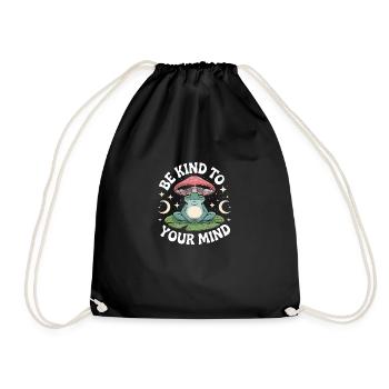 Be kind to your mind self talk Santé mentale - Sac de sport léger - noir - Devant