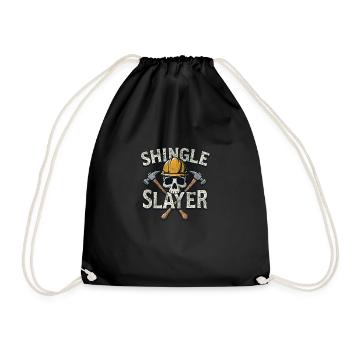 Shingle Slayer – T-shirt Couvreur drôle - Sac de sport léger - noir - Devant