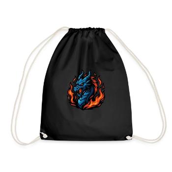 Dragon – Blaze Fury | Urban Zodiac Mascot - Drawstring Bag - black - Front