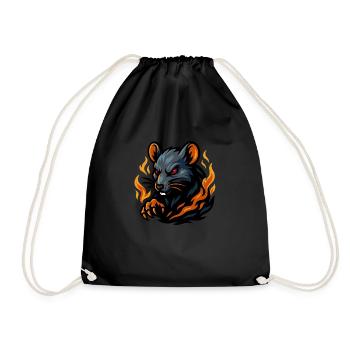Rat – Shadow Claws | Urban Zodiac Mascot - Drawstring Bag - black - Front