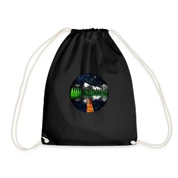 Scène de lac cosmique - Sac de sport léger - noir - Devant