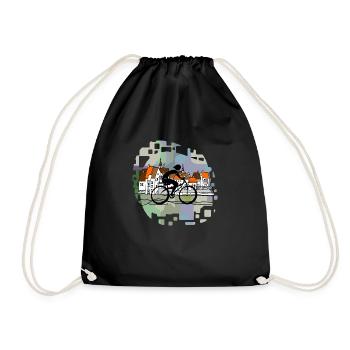 Cycliste - Sac de sport léger - noir - Devant