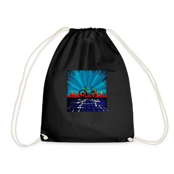 Sound Wave Cargo Bike Omnium - Drawstring Bag - black - Front