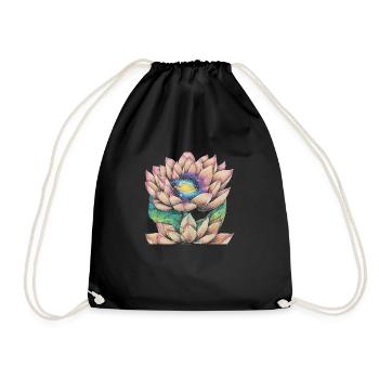 Cosmic Lotus Bloom - Turnbeutel - Schwarz - Vorne