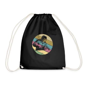 Welders, fitters, metalworkers - Drawstring Bag - black - Front