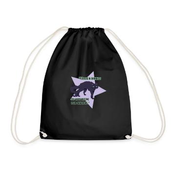 Shadowstar Shadowstar Warrior Cats cool cat - Drawstring Bag - black - Front