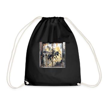 Lost Place Unique Abeille Volant Rouille Métal Urbain - Sac de sport léger - noir - Devant