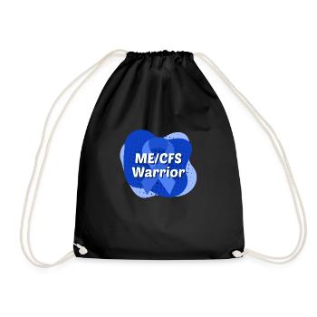 ME/CFS Warrior blaue Schleife - Turnbeutel - Schwarz - Vorne