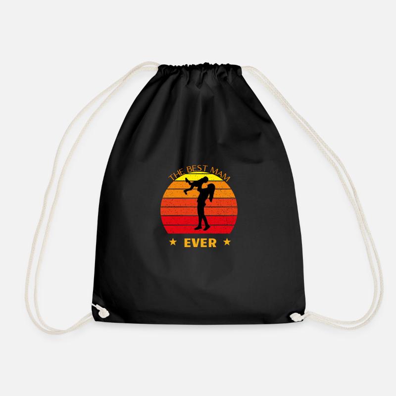 The Best Mam Ever - Drawstring Bag - black