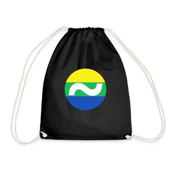 Wave Flag | ~NU relations | Vector - Drawstring Bag - black - Front