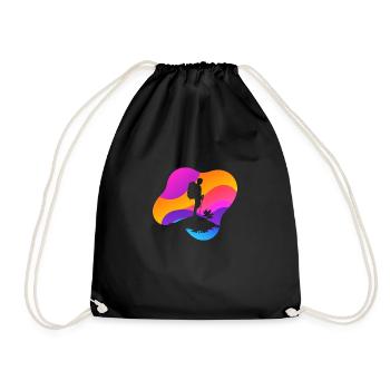 Hiking Summit Mountaineers - Drawstring Bag - black - Front