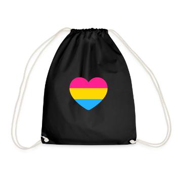 Pan Flag Coeur - Sac de sport léger - noir - Devant