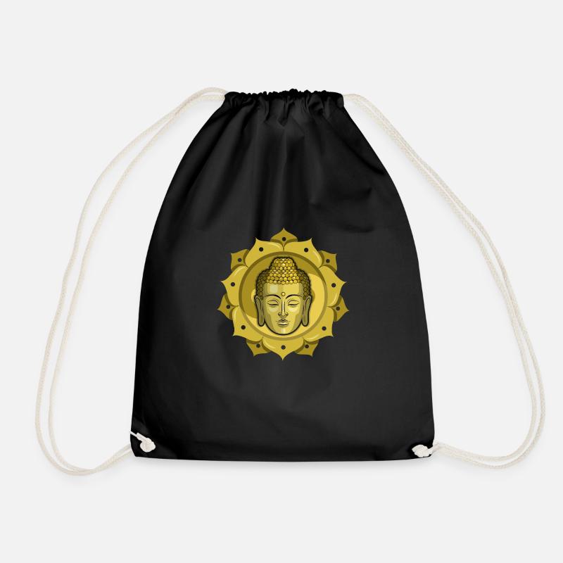 Buddha - Drawstring Bag - black
