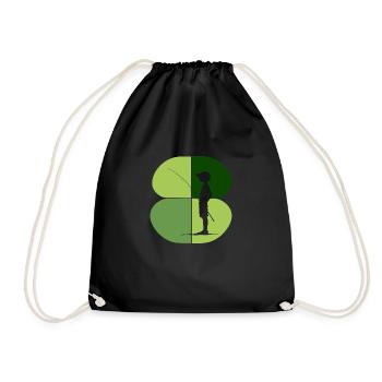 Fishing Carp Fishing Rod - Drawstring Bag - black - Front