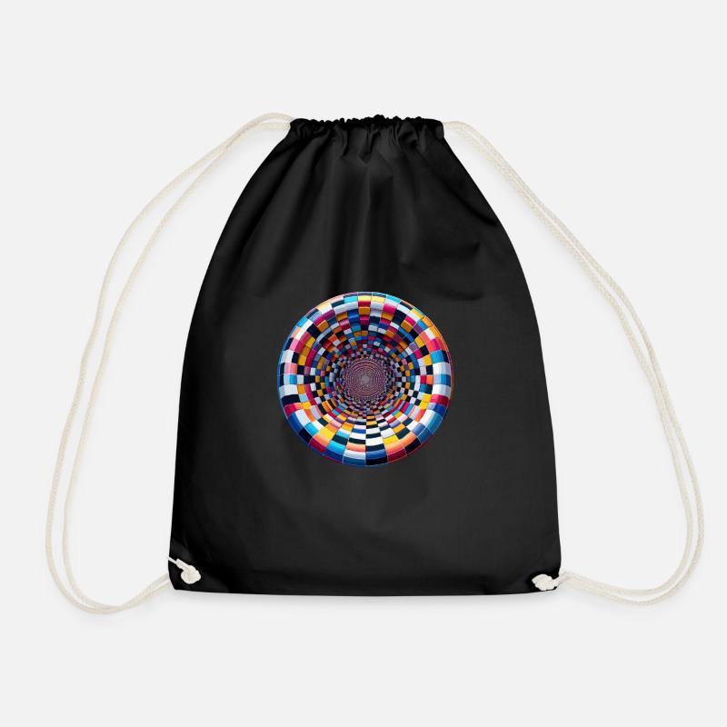 Cavity colored - Drawstring Bag - black