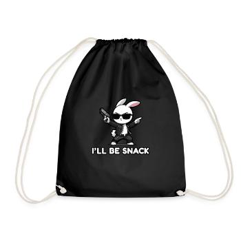 I'll Be Snack Kawaii Bunny Actionfilm Lustige Parodie - Turnbeutel - Schwarz - Vorne