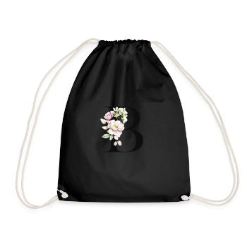 Votre lettre B sur les vêtements personnalisés - Sac de sport léger - noir - Devant