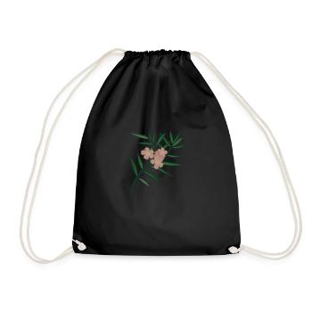 Oleander Flower Branch - Drawstring Bag - black - Front