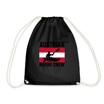 Austrian Kayak Crew Kajak Shirt - Turnbeutel - Schwarz - Vorne