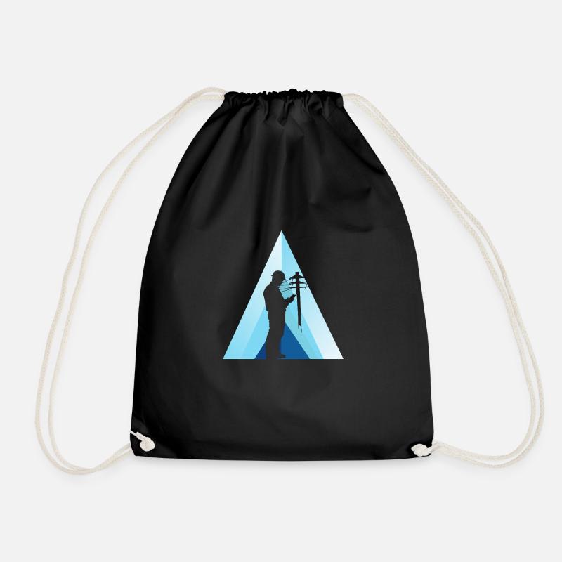 Electrical installation Electrician Electricity - Drawstring Bag - black