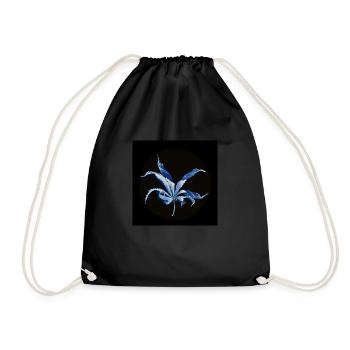 Curled leaf, inverted - Drawstring Bag - black - Front