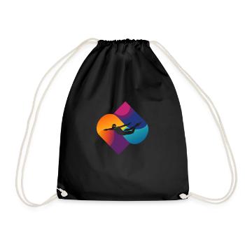 Swimmers Swimming Snorkeling - Drawstring Bag - black - Front