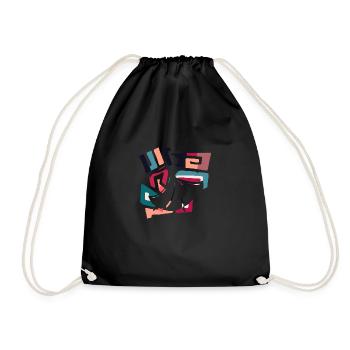 Dance Sport Dancing Foxtrot - Drawstring Bag - black - Front