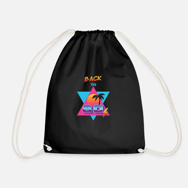 Back to the 80s – Sol og Palme - Drawstring Bag - black