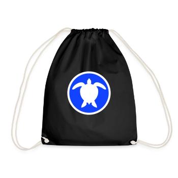 Tortue d’eau cercle rond silhouette icône - Sac de sport léger - noir - Devant