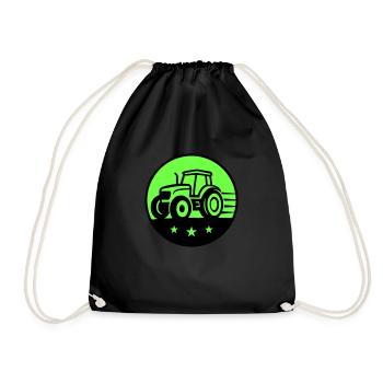 Agriculteur tracteur - Sac de sport léger - noir - Devant