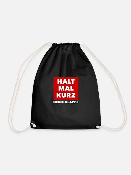 Halt mal Kurz... - Turnbeutel - Schwarz