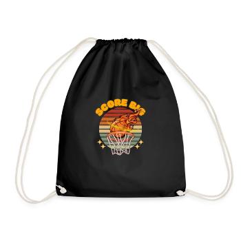 Cadeau pour fan de sport - Maillot de basket-ball rétro. - Sac de sport léger - noir - Devant