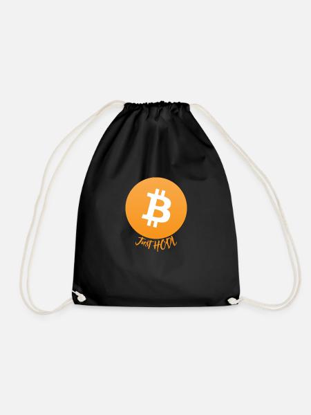 Bitcoin - Just HODL - Drawstring Bag - black