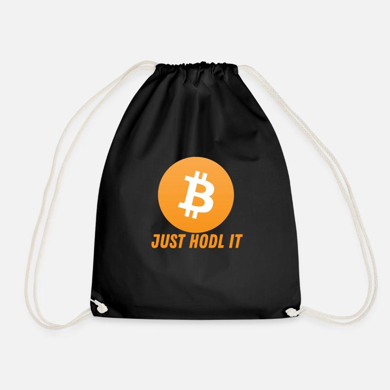 Bitcoin - Just HODL it - Drawstring Bag - black