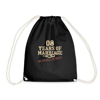 8 Years Together - Drawstring Bag - black - Front