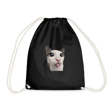 Mlem-Pixel-Effekt - Turnbeutel - Schwarz - Vorne