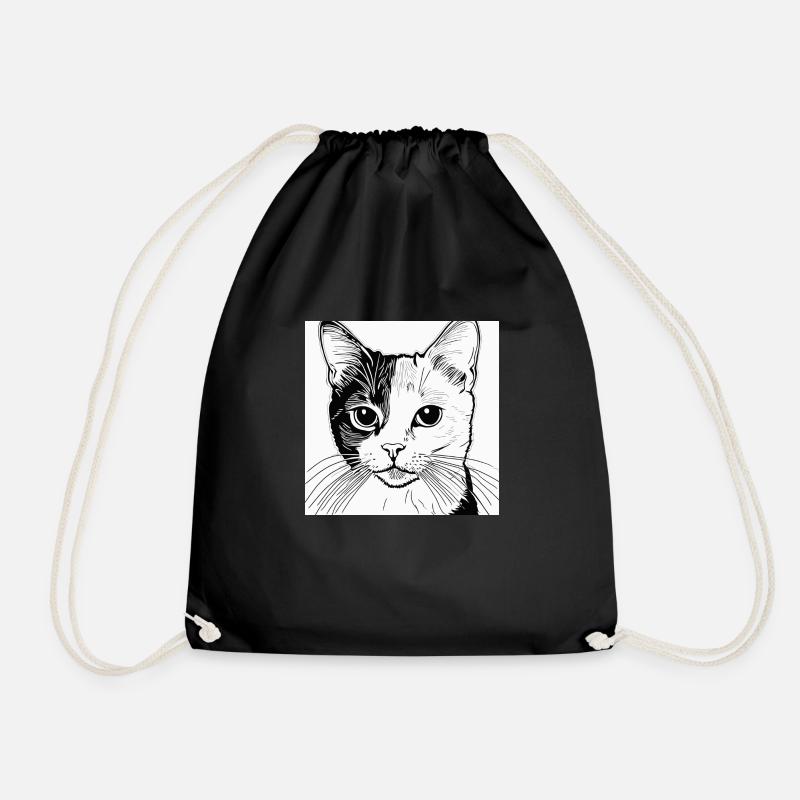 Der Name meiner Katze ist David - Turnbeutel - Schwarz