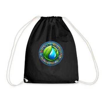 Natur und Umwelt Logo - Turnbeutel - Schwarz - Vorne