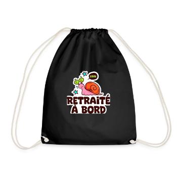 cadeau retraite homme retraité bord sticker - Sac de sport léger - noir - Devant