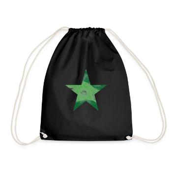 Camouflage vintage star - Drawstring Bag - black - Front